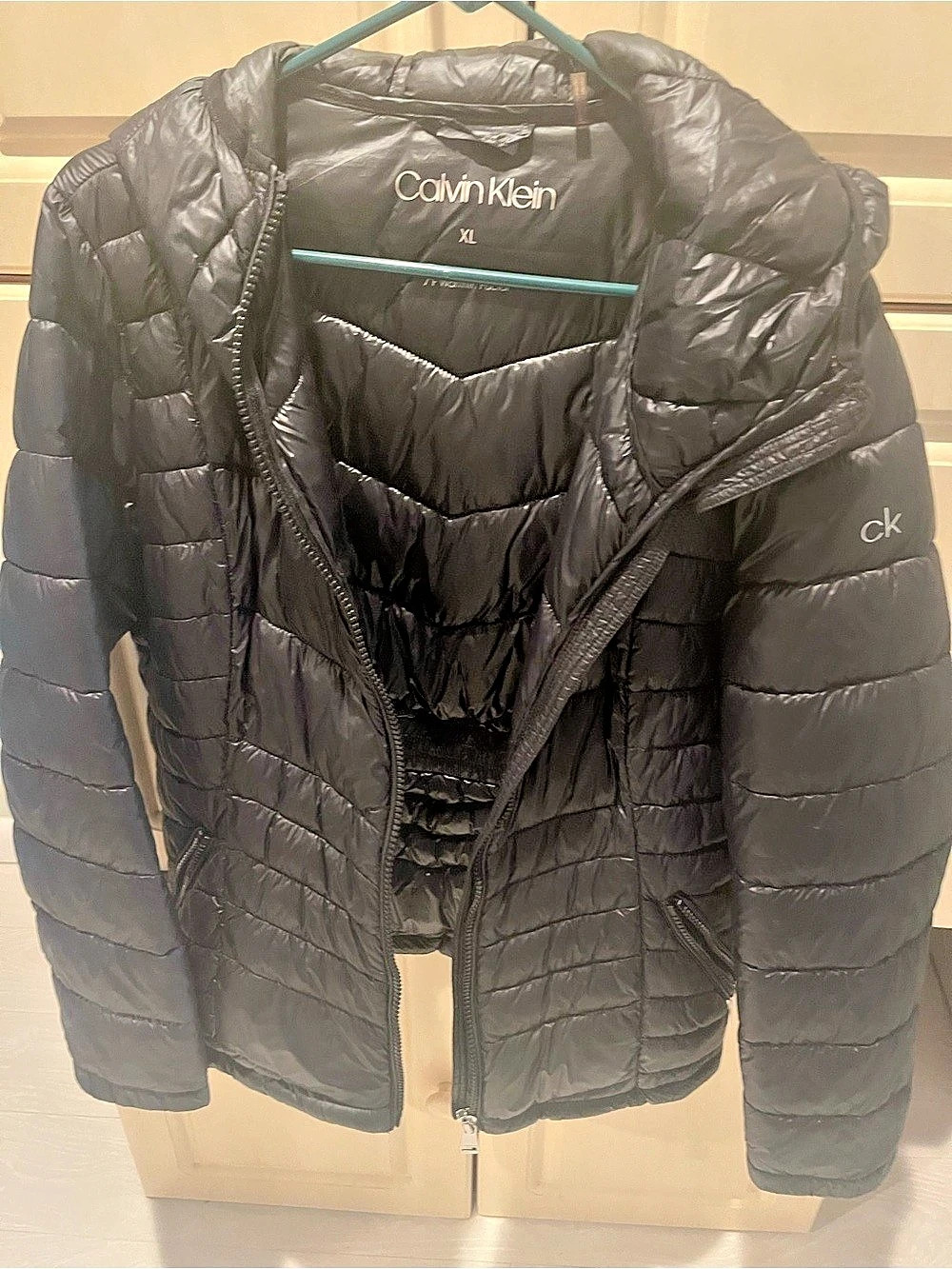 Calvin Klein Packable Hooded Puffer Jacket Black XL